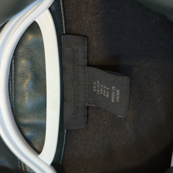 Green Faux Leather Jacket | Maison Cinqcent - Picture 2 of 3